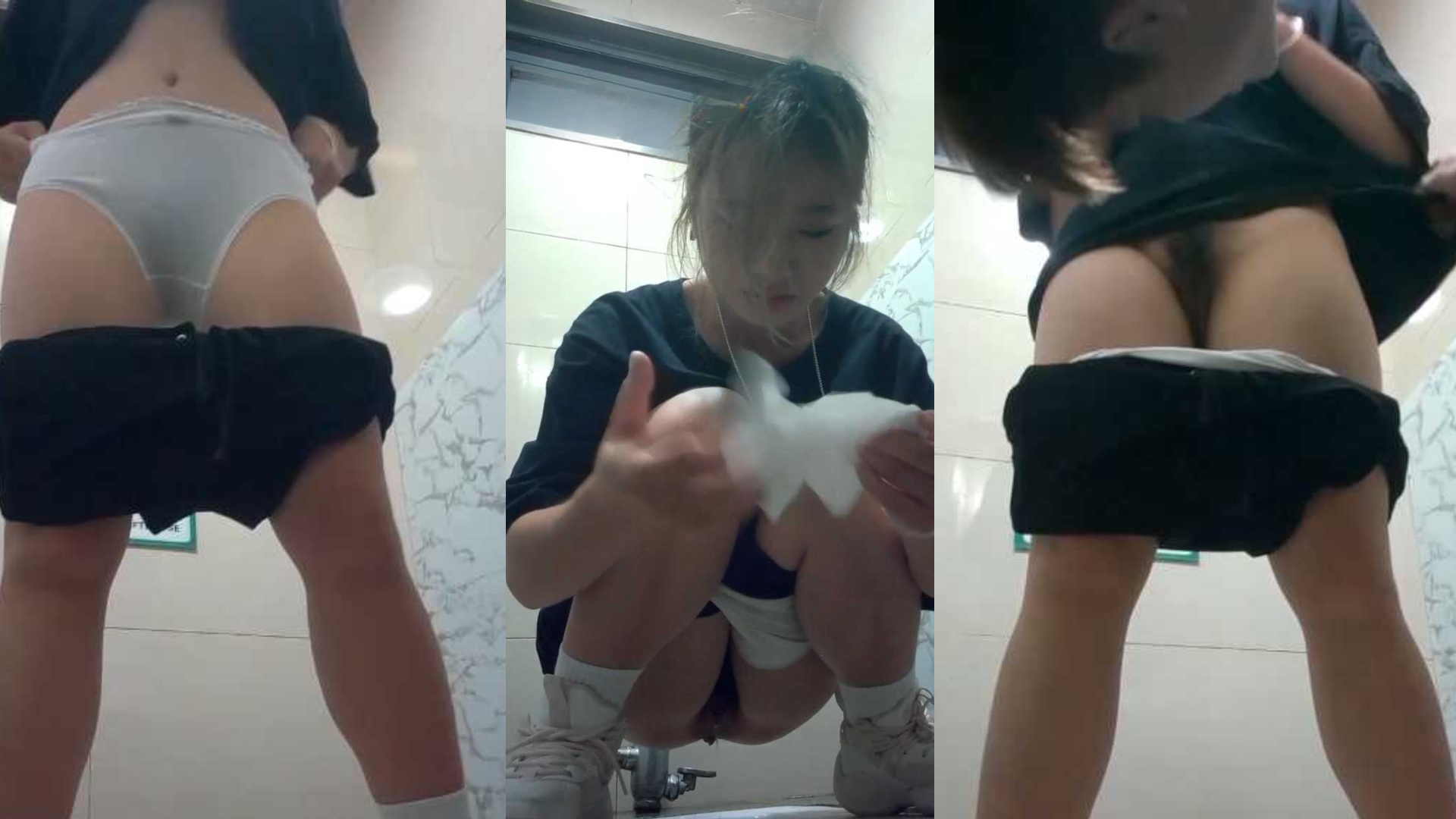 深圳商场女厕全景侧拍女友尿尿小伙凑过来要看她的逼长什么样女友哭笑不得~