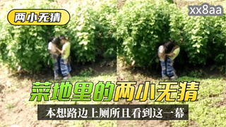 爆料-【两小无猜】本想路边上厕所，没想到一抬头菜地里看到这一幕-户外偷拍学生